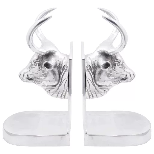 Könyvtámaszok 2 pcs Ezüst 17 x 15 x 27 cm Alumínium