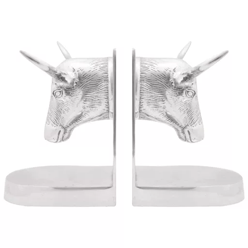 Könyvtámaszok 2 pcs Ezüst 21,5 x 15,5 x 20 cm Alumínium
