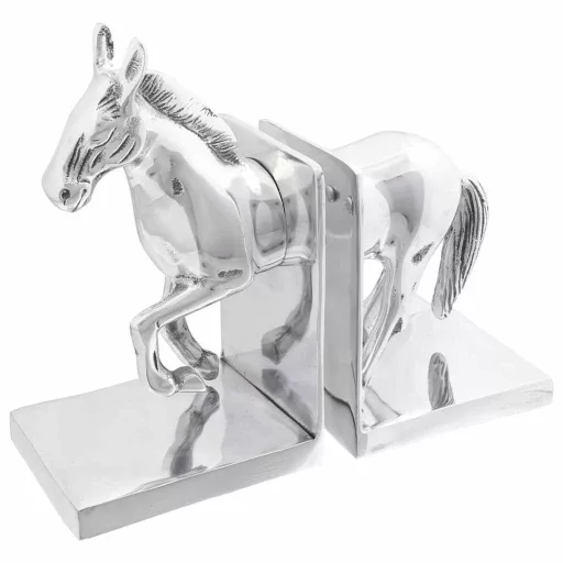 Könyvtámaszok 2 pcs Ezüst 11 x 14 x 25 cm Alumínium