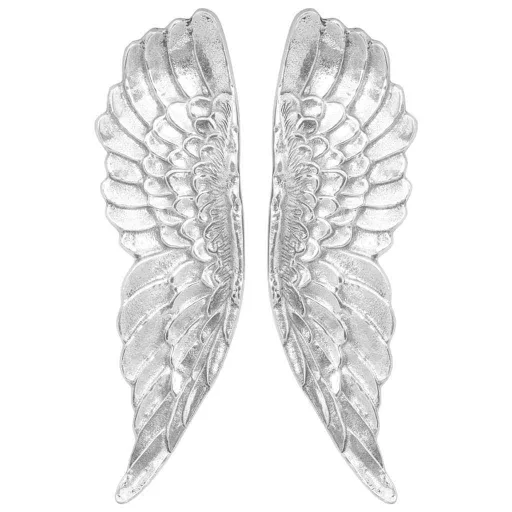 Szárny Szobor 2 pcs Ezüst 31 x 5 x 91 cm Alumínium