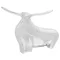 Bika szobor Ezüst 37 x 44 x 17 cm Alumínium