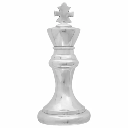 Szobrok 2 pcs Ezüst 17 x 17 x 42 cm Alumínium