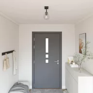 Mennyezeti spotlámpa Fekete 13 x 13 x 26 cm Üveg és fém