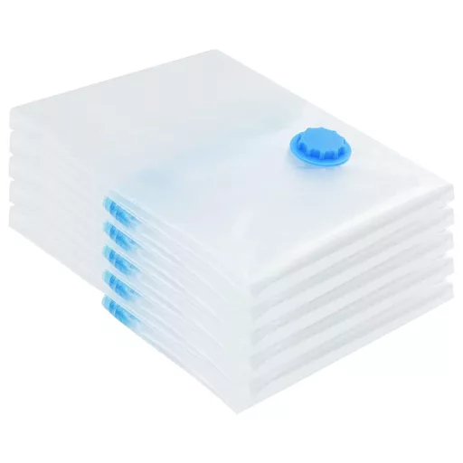 Tárolótáskák Falra szerelhető 5 pcs Átlátszó és Kék 80 x 60 cm