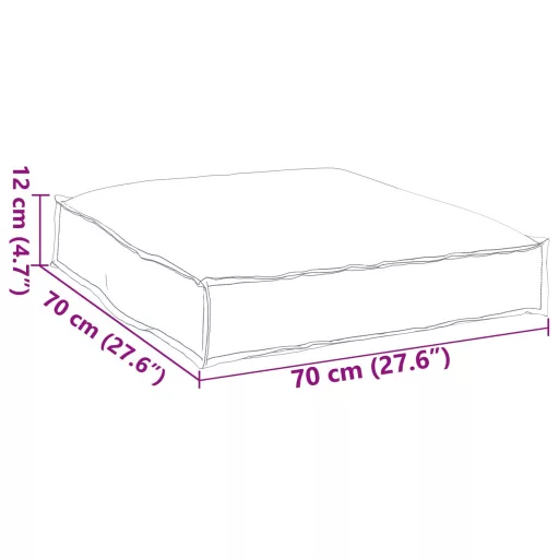 Párna Antracit 70 x 70 x 12 cm Oxford Szövet