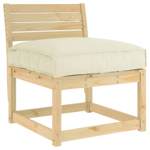 Párna Krém 80 x 80 x 12 cm Oxford Szövet