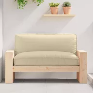 Párna Bézs 120 x 80 x 12 cm Oxford Szövet