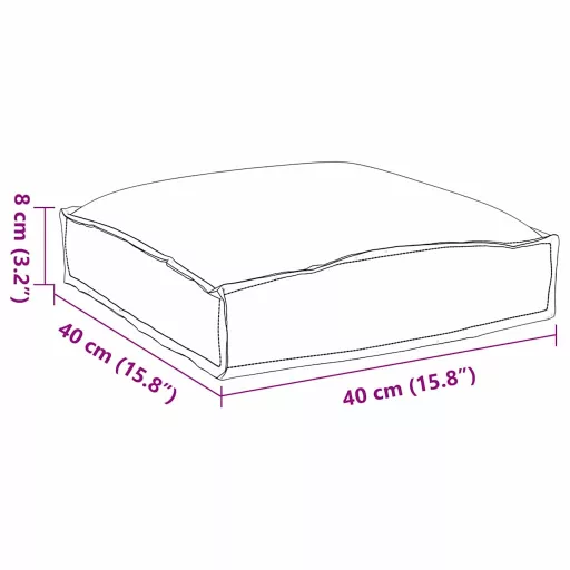 Párna 2 pcs Antracit 40 x 40 x 8 cm Oxford Szövet