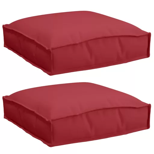 Párna 2 pcs Bordó 40 x 40 x 8 cm Oxford Szövet