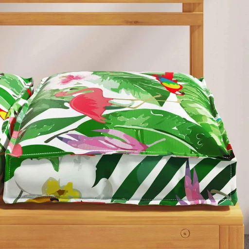 Párna Virágos 2 pcs Sokszínű 40 x 40 x 8 cm Oxford Szövet