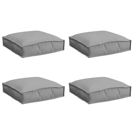 Párna 4 pcs Szürke 40 x 40 x 8 cm Oxford Szövet
