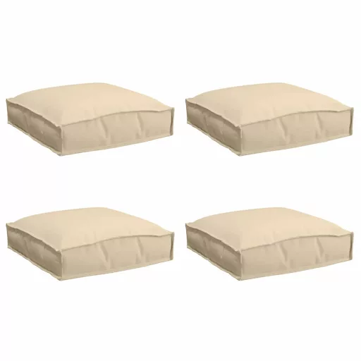 Párna 4 pcs Bézs 40 x 40 x 8 cm Oxford Szövet