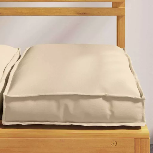 Párna 4 pcs Bézs 40 x 40 x 8 cm Oxford Szövet