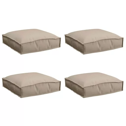 Párna 4 pcs Tópszínű 40 x 40 x 8 cm Oxford Szövet