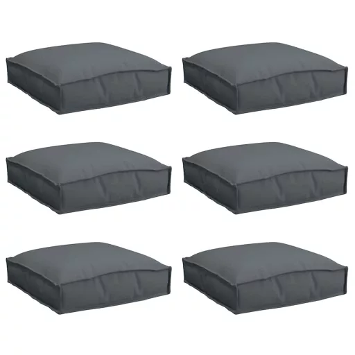 Párna 6 pcs Antracit 40 x 40 x 8 cm Oxford Szövet