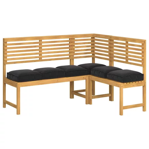 Párna 6 pcs Fekete 40 x 40 x 8 cm Oxford Szövet