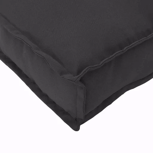 Párna 6 pcs Fekete 40 x 40 x 8 cm Oxford Szövet