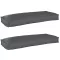Raklap párna készlet 2 pcs Antracit 100 x 40 x 8 cm