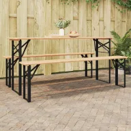 Sörasztal láb 2 pcs Fekete 39 x 3 x 75 cm Porszórt acél