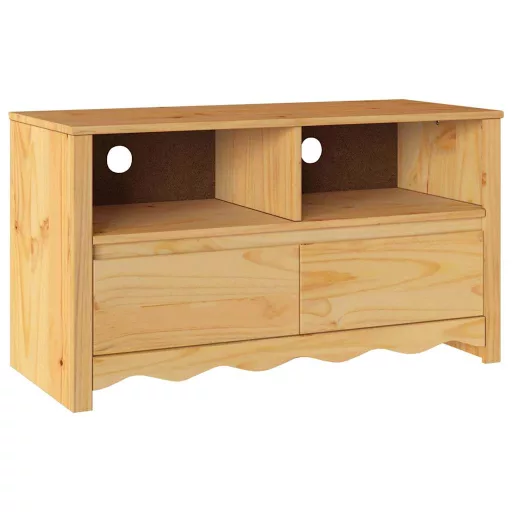 TV szekrény Drammen Tölgy színű 99 x 43 x 55 cm Tömör fenyőfa