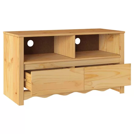 TV szekrény Drammen Tölgy színű 99 x 43 x 55 cm Tömör fenyőfa
