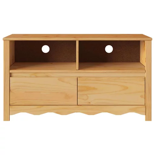 TV szekrény Drammen Tölgy színű 99 x 43 x 55 cm Tömör fenyőfa