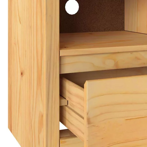 TV szekrény Drammen Tölgy színű 99 x 43 x 55 cm Tömör fenyőfa