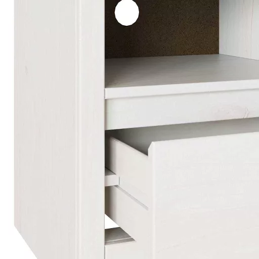 TV szekrény fiókkal Drammen Fehér 99 x 43 x 55 cm Tömör fenyőfa