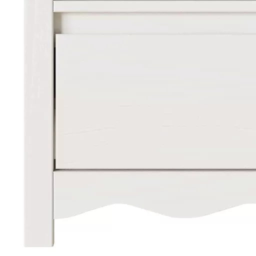 TV szekrény fiókkal Drammen Fehér 99 x 43 x 55 cm Tömör fenyőfa