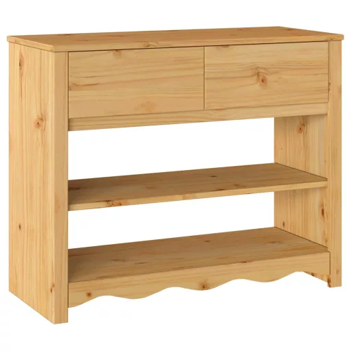 Konzolasztal fiókkal Drammen Tölgy színű 89,5 x 37 x 73 cm