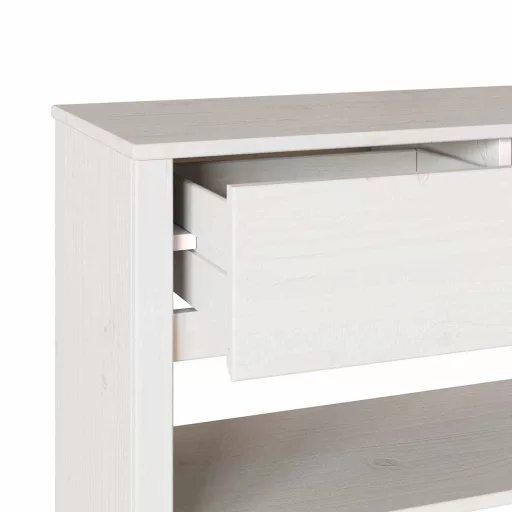 Konzolasztal Drammen Fehér 89,5 x 37 x 73 cm Tömör fenyőfa