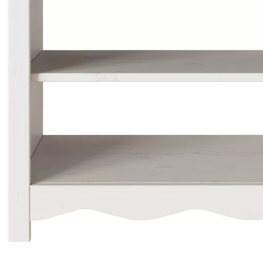 Konzolasztal Drammen Fehér 89,5 x 37 x 73 cm Tömör fenyőfa