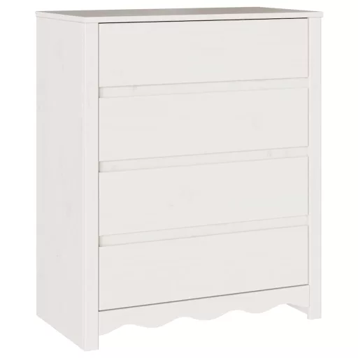 Fiókos szekrény Drammen Fehér 76,5 x 40 x 91 cm Tömör fenyőfa