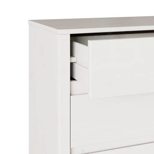 Fiókos szekrény Drammen Fehér 76,5 x 40 x 91 cm Tömör fenyőfa
