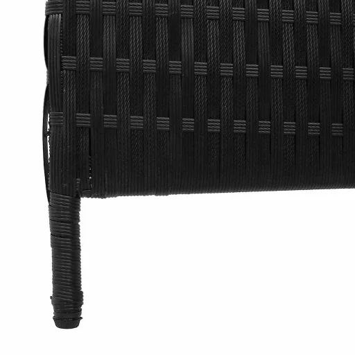 Szobaelválasztó Fekete 146 x 180 cm polirattan