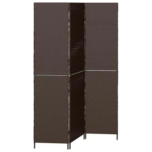 Szobaelválasztó Barna 146 x 180 cm polirattan