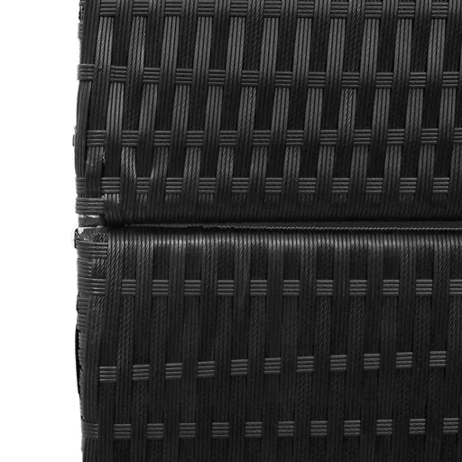 Szobaelválasztó Fekete 195 x 180 cm polirattan