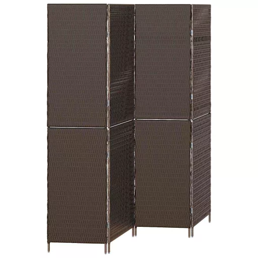 Szobaelválasztó Barna 195 x 180 cm polirattan