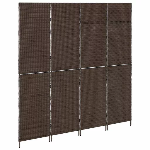 Szobaelválasztó Barna 195 x 180 cm polirattan