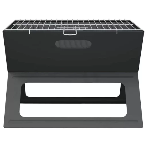 Kültéri grill Fekete 46 x 31 x 31 cm Acél