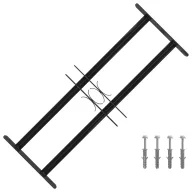 Ablak Rács 76 x 30 cm Porszórt acél Fekete