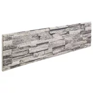 Fali panelek 10 pcs Világosszürke 100 x 25 cm EPS Hab