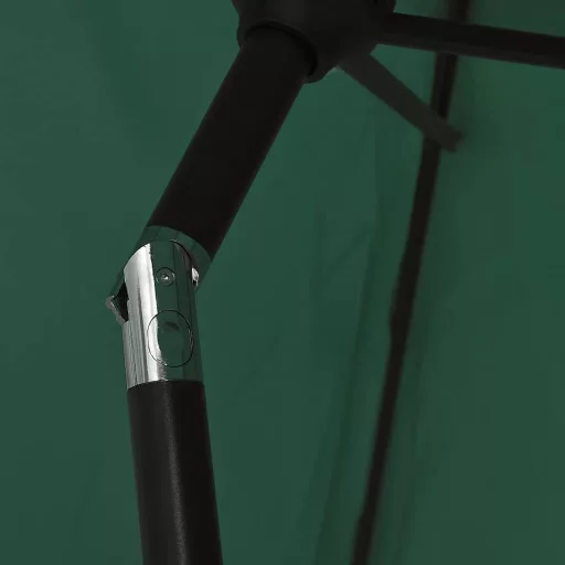 Zöld konzolos kerti napernyő LED-del 3 m