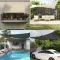 HDPE szögletes napvitorla 4x6 m bézs