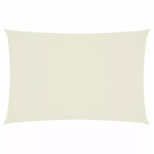 Négyszögletes, krémszínű oxford szövet napvitorla 2 x 4 m