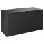 Antracitszürke PP rattan kerti tárolóláda 120 x 56 x 63 cm