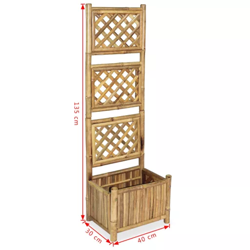 Bambusz kerti magaságyás apácaráccsal 40 cm