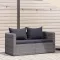 2 db szürke polyrattan kerti sarokkanapé