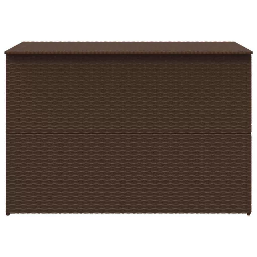 Barna polyrattan kerti tárolóláda 150 x 100 x 100 cm