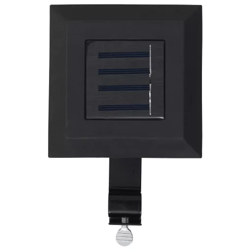 6 db négyszögletes fekete kültéri napelemes LED lámpa, 12 cm